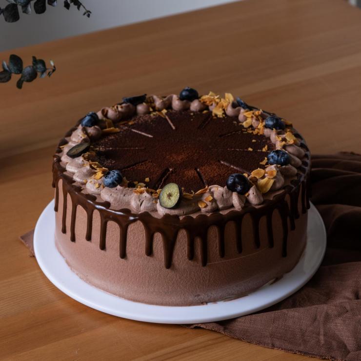 藍莓可可卡士達戚風