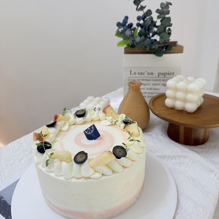 玫瑰水蜜桃戚風